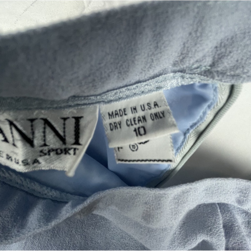GIANNI SPORT WOOL SKIRT WOMENS 10 BLUE MADE IN USA VINATGE 90S - Picture 10 of 12